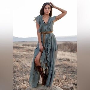 JOYFOLIE Cass Dress in Island Sage XXS